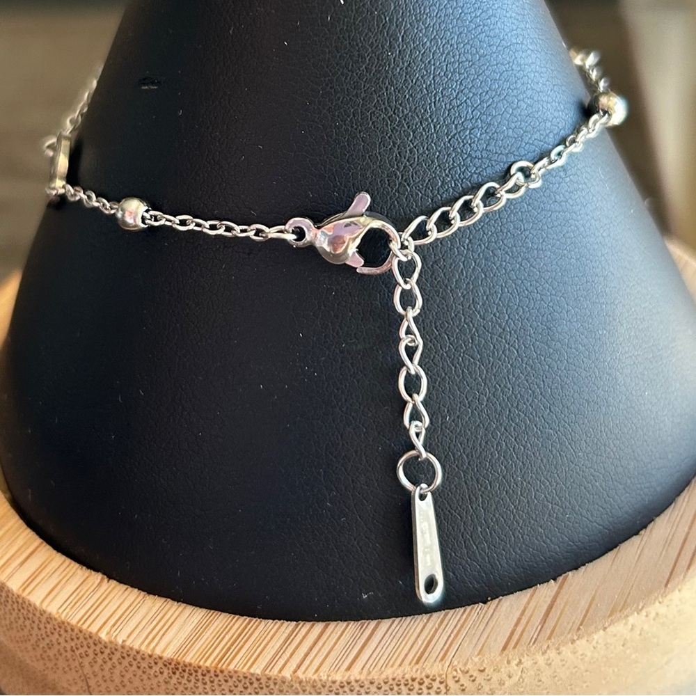 Silver Stainless Steel Chain Bracelet - Picture 4 of 5
